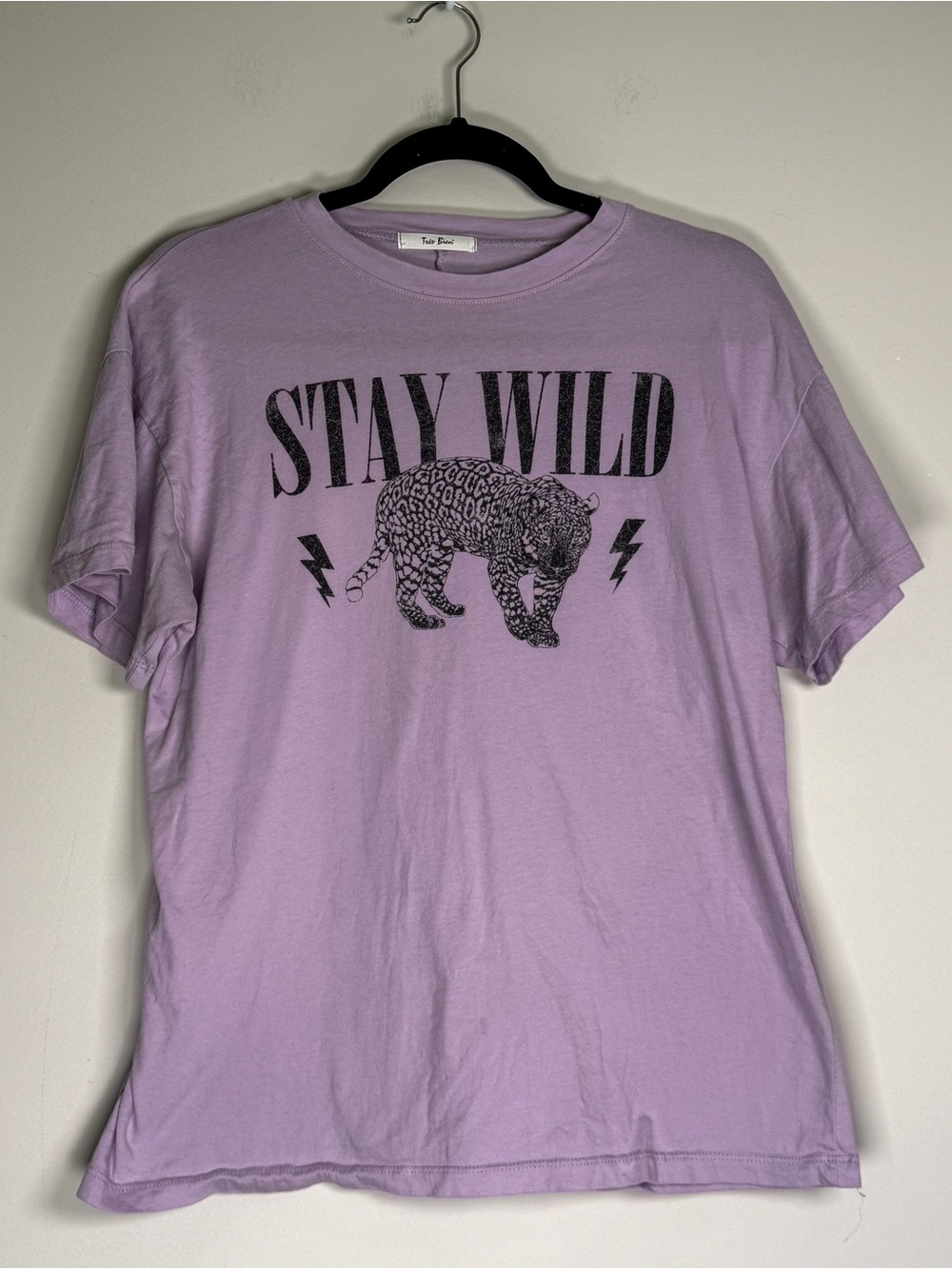 Tres Bien Lavender "Stay Wild" Short Sleeve Tee